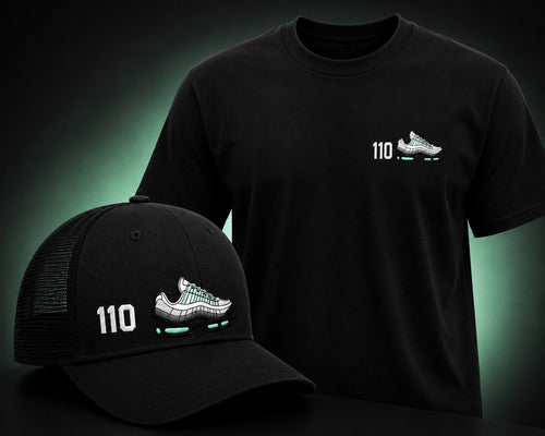 SJL 110 Hyper Turquoise cap and t-shirt bundle